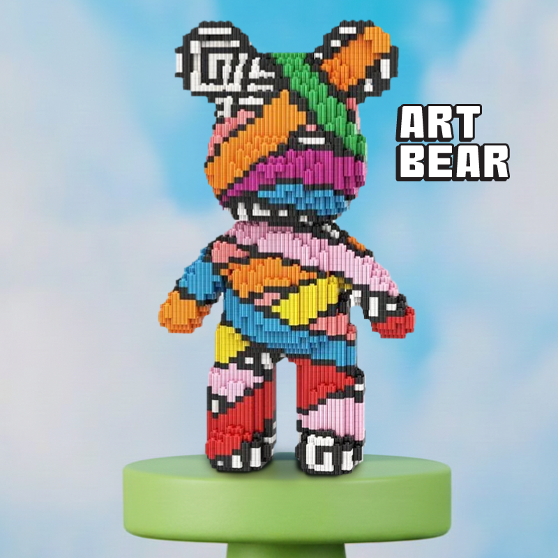 BRICK-BEARS | Kawaii Bear Model Building Kit, 3D Micro Diamond Blocks, Educational STEM Toy & Birthday Gift for Kids