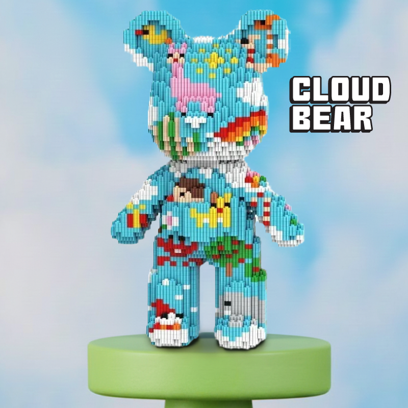 BRICK-BEARS | Kawaii Bear Model Building Kit, 3D Micro Diamond Blocks, Educational STEM Toy & Birthday Gift for Kids