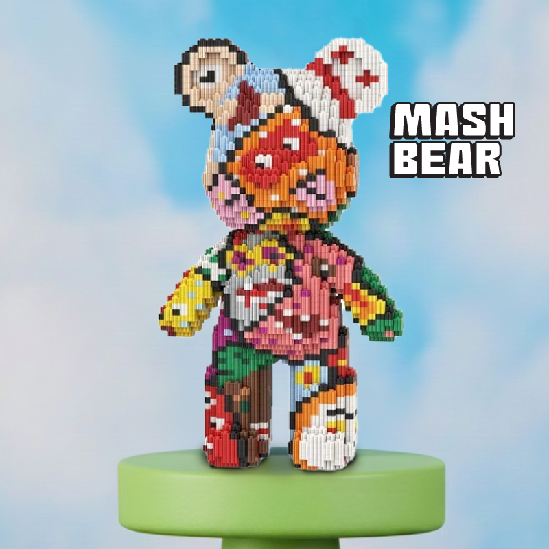 BRICK-BEARS | Kawaii Bear Model Building Kit, 3D Micro Diamond Blocks, Educational STEM Toy & Birthday Gift for Kids