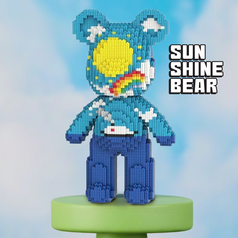 BRICK-BEARS | Kawaii Bear Model Building Kit, 3D Micro Diamond Blocks, Educational STEM Toy & Birthday Gift for Kids