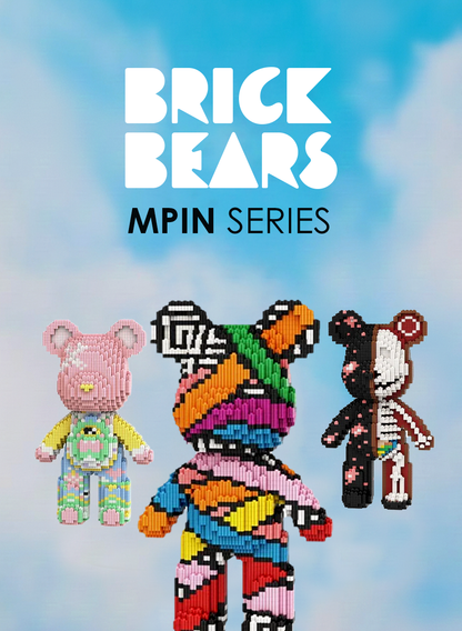 BRICK-BEARS | Kawaii Bear Model Building Kit, 3D Micro Diamond Blocks, Educational STEM Toy & Birthday Gift for Kids