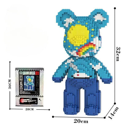 BRICK-BEARS | Kawaii Bear Model Building Kit, 3D Micro Diamond Blocks, Educational STEM Toy & Birthday Gift for Kids