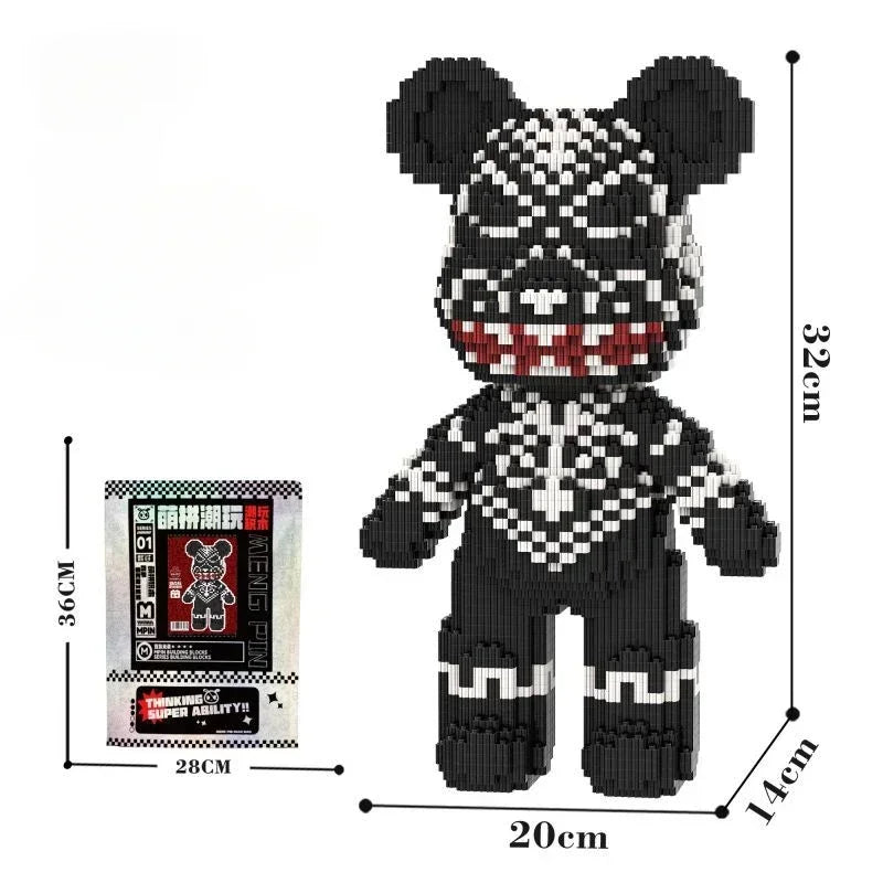 BRICK-BEARS | Kawaii Bear Model Building Kit, 3D Micro Diamond Blocks, Educational STEM Toy & Birthday Gift for Kids