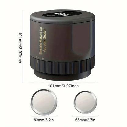 Electric Mason Jar Vacuum Sealer Kit, Cordless, for Mason Jars Wide Mouth Fermentation with Mason