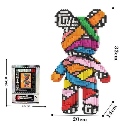 BRICK-BEARS | Kawaii Bear Model Building Kit, 3D Micro Diamond Blocks, Educational STEM Toy & Birthday Gift for Kids