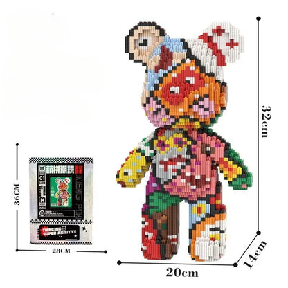 BRICK-BEARS | Kawaii Bear Model Building Kit, 3D Micro Diamond Blocks, Educational STEM Toy & Birthday Gift for Kids