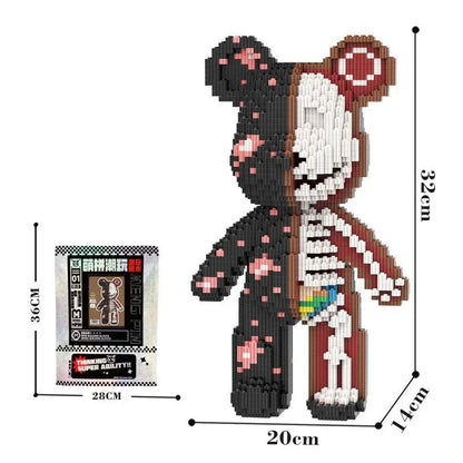 BRICK-BEARS | Kawaii Bear Model Building Kit, 3D Micro Diamond Blocks, Educational STEM Toy & Birthday Gift for Kids
